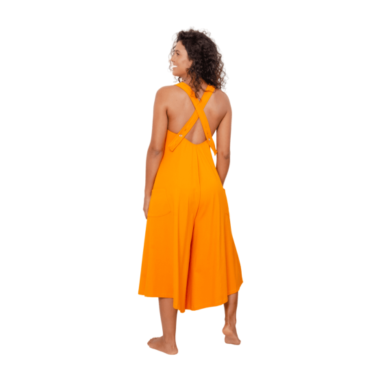 Macacão Pantacourt Júpiter Laranja Verão - Viscose com elastano - Image 3